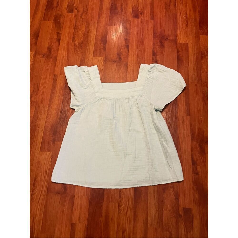 Style & Co  Cotton Square-Neck Raglan-Sleeve Top Size XS